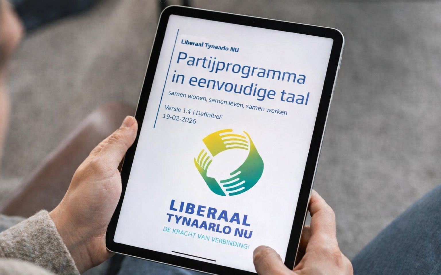 Liberaal Tynaarlo NU lanceert verkiezingsprogramma in eenvoudige taal